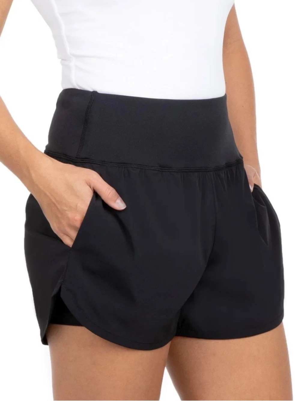 NWT Spyder Women’s 2-in-1 Flutter Running Shorts Bike Liner Pockets Black
